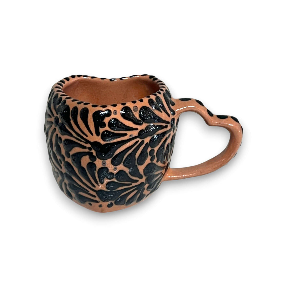 Black Talavera Heart Mug – Slightly Imperfect & Handmade