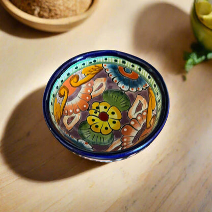 Talavera Salsa Bowl | Handmade Mexican Ceramic Sauce Dish