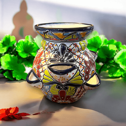 Handmade Talavera Strawberry Planter | Colorful Mexican Pottery