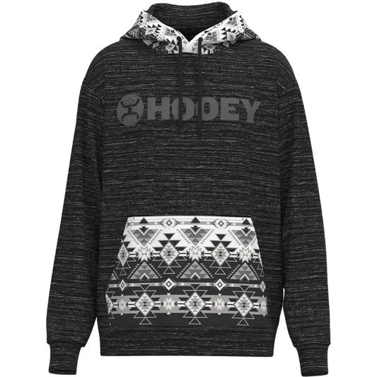 HOOey "Lock-Up" (Black/Grey/White Aztec) - Men's Hoodie Sweatshirt (Closeout)