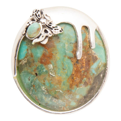Honey Bee Blue Turquoise Sterling Silver Ring