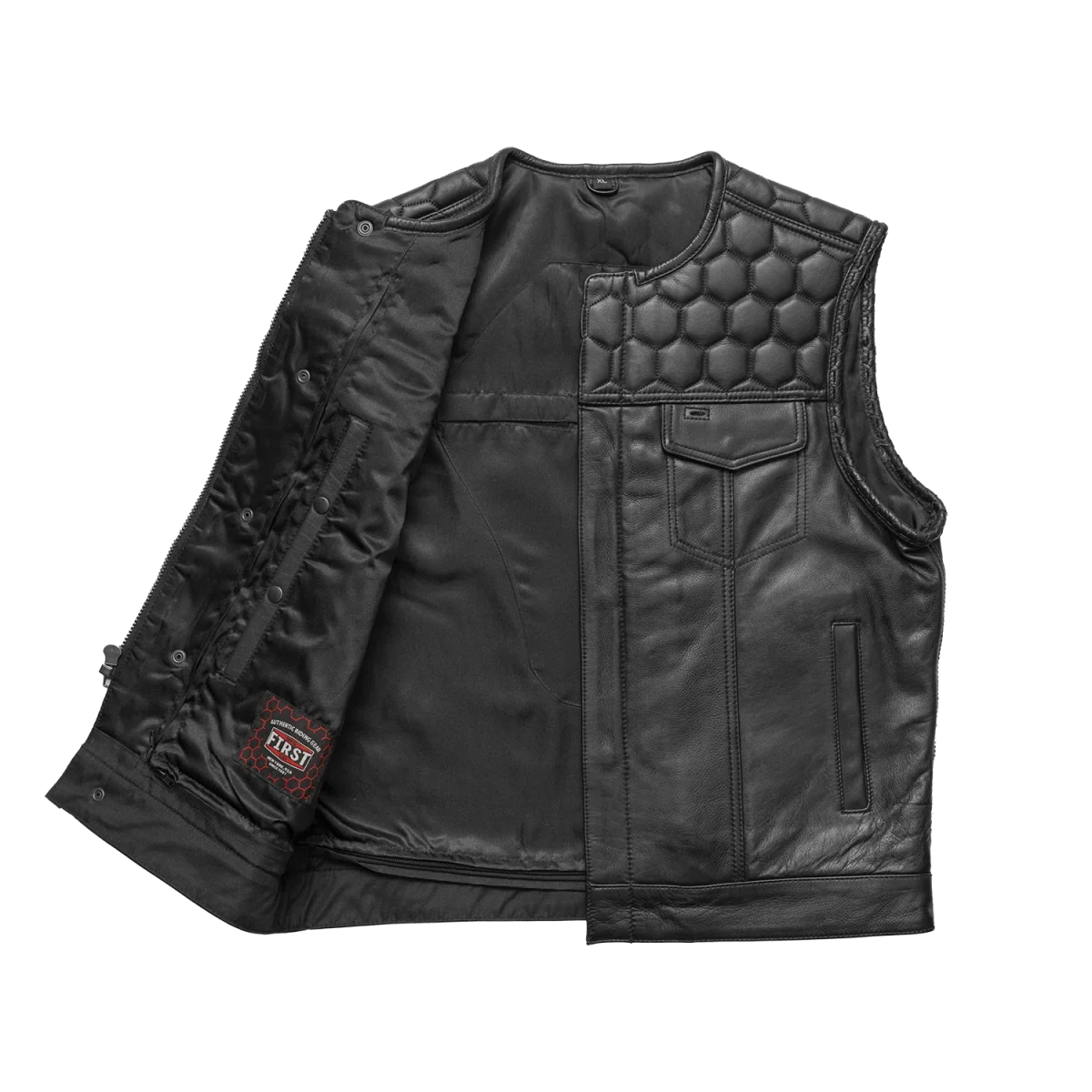 Hornet Men's Club Style Leather Vest