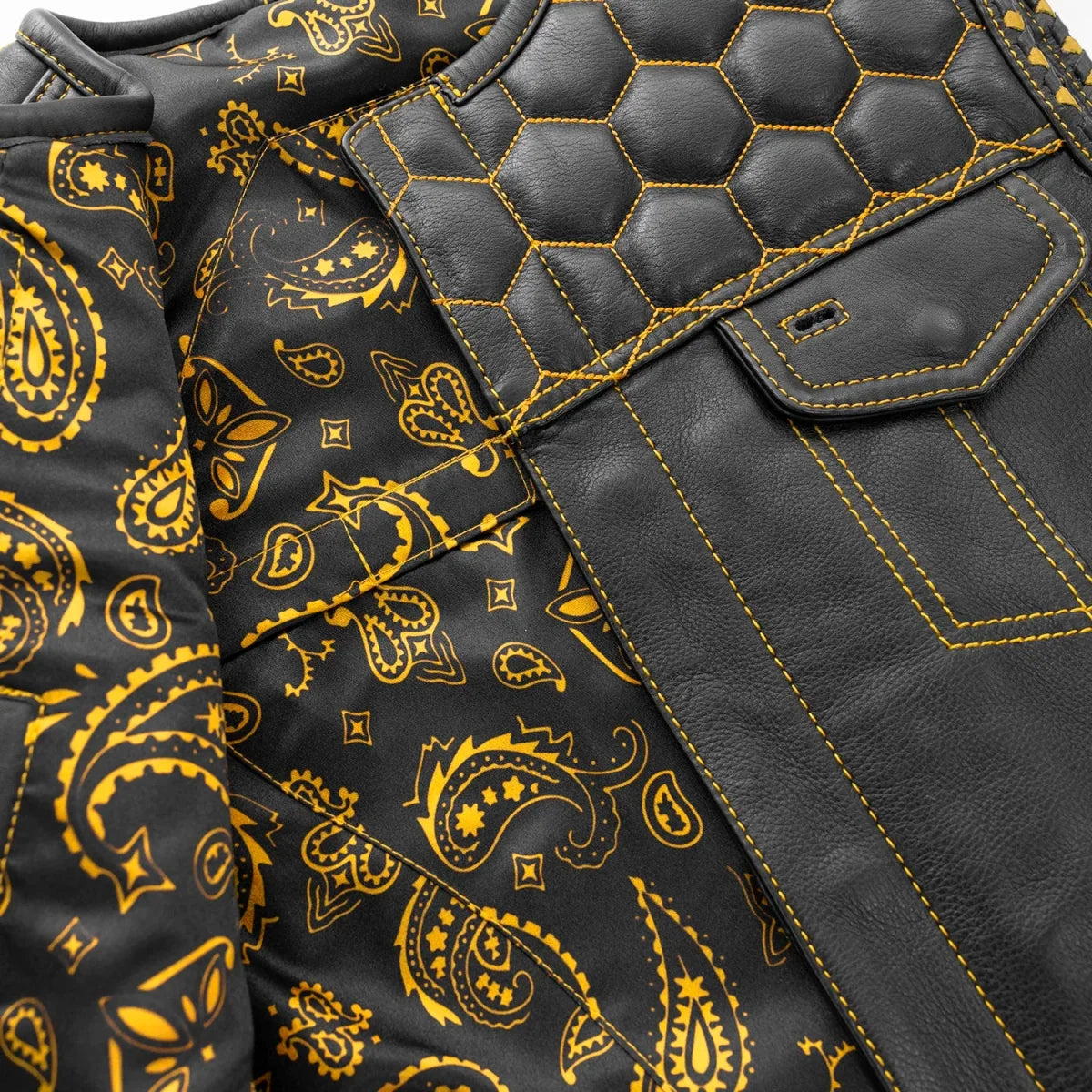 Hornet Men's Club Style Leather Vest
