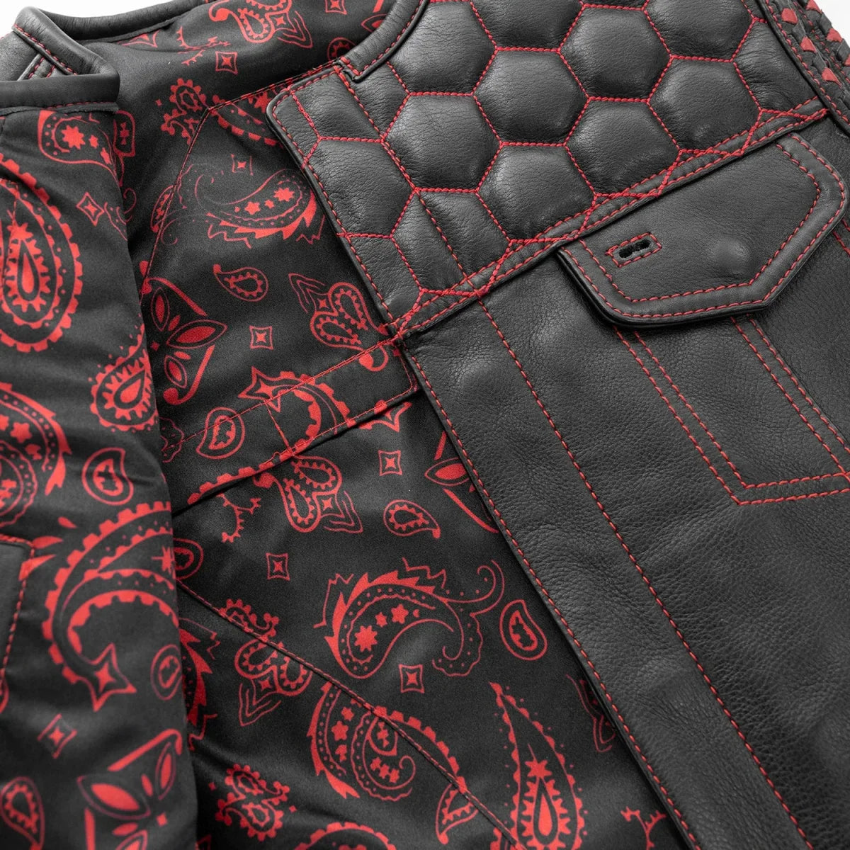 Hornet Men's Club Style Leather Vest