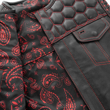 Hornet Men's Club Style Leather Vest