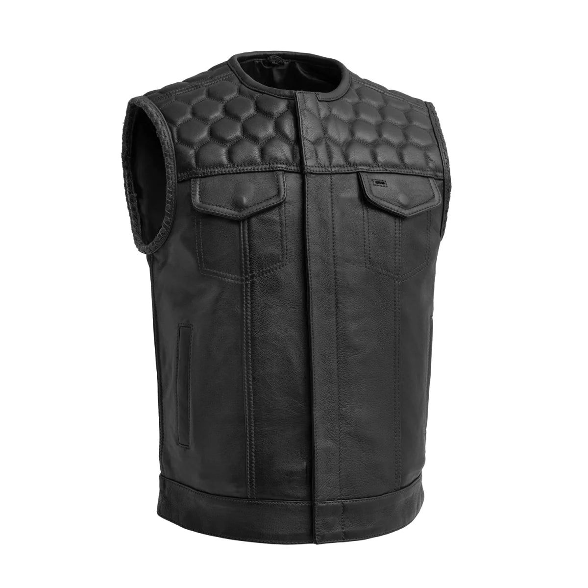 Hornet Men's Club Style Leather Vest