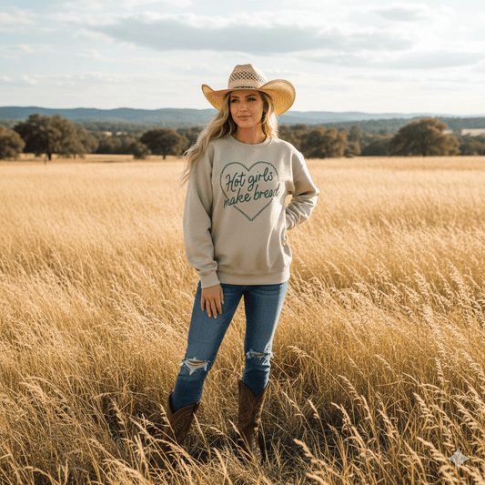 Hot Girls Make Bread Graphic Sweatshirt