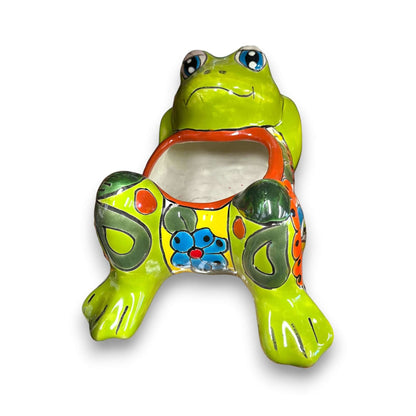 Talavera Frog Planter | Hand-Painted Mexican Ceramic Pot