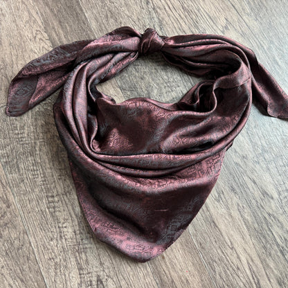 Jacquard Wild Rag Aztec Native tribal inspired neck scarf by Double B Wild Rags red green brown blue black