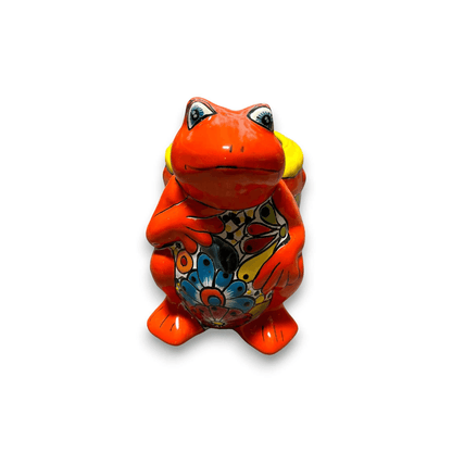 Talavera Frog Planter | Colorful Hand-Painted Mexican Pottery