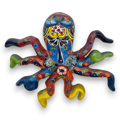 Mexican Handmade Octopus Wall Art | Hand-Painted Talavera