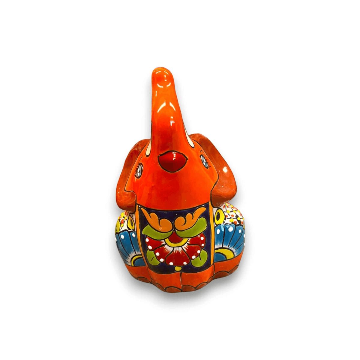 Medium Handmade Talavera Elephant Planter | Colorful Animal Art