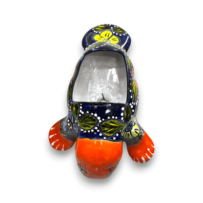 Mexican Handmade Seal Planter | Colorful Talavera Seal