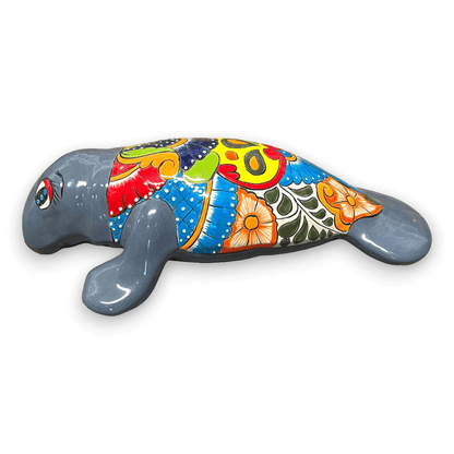 Mexican Handmade Seal Statue | Colorful Talavera Seal