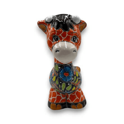 Small Talavera Giraffe Planter | Hand-Painted Succulent Statue