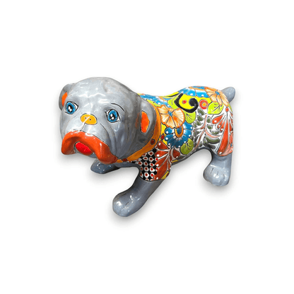Medium Handmade Talavera Dog Statue | Hand-Painted Animal Artwork