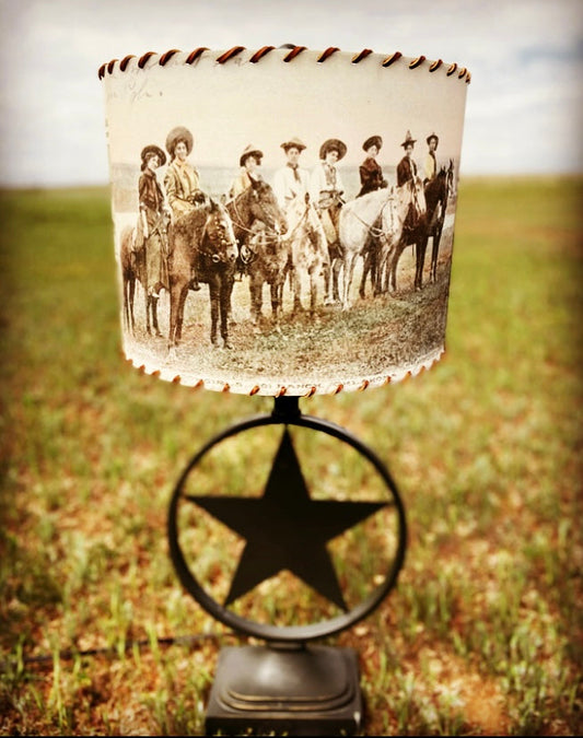 101 Ranch Cowboys and Cowgirls Lampshade Medium 11 inch