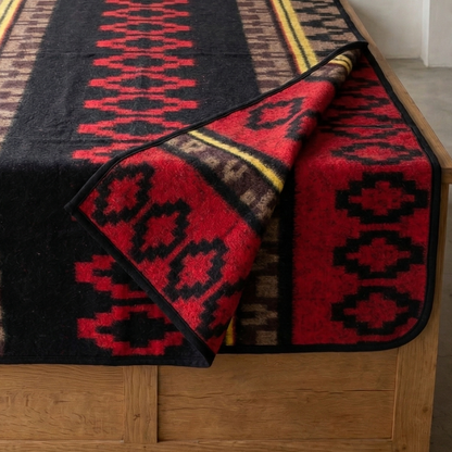Crimson Ultra-soft Mexican Blanket