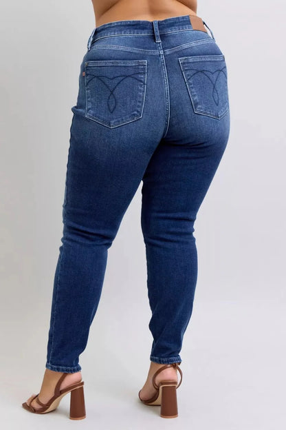 Judy Blue Full Size Washed Thermal Skinny Jeans Plus Size