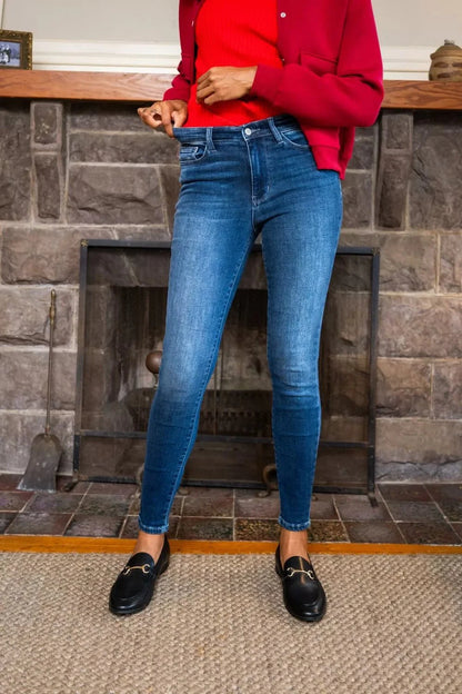 Judy Blue Full Size Washed Thermal Skinny Jeans Plus Size