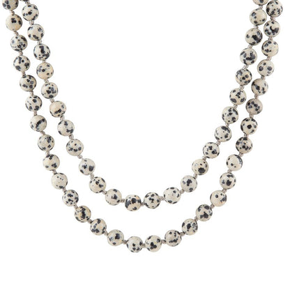 Knotted Dalmatian Jasper Necklace