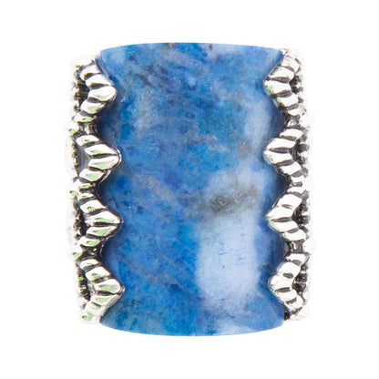 Blue Lapis Slice and Sterling Silver Ring