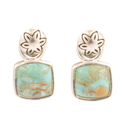 Little Bits Blue Turquoise Post Sterling Silver Earrings