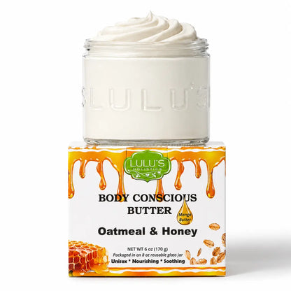 Oatmeal & Honey Whipped Mango Body Butter – Non-Greasy, Gentle Hydration