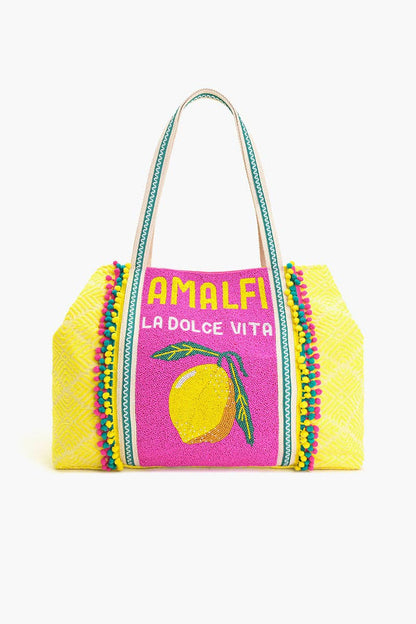 Amalfi Embellished Woven Market Tote