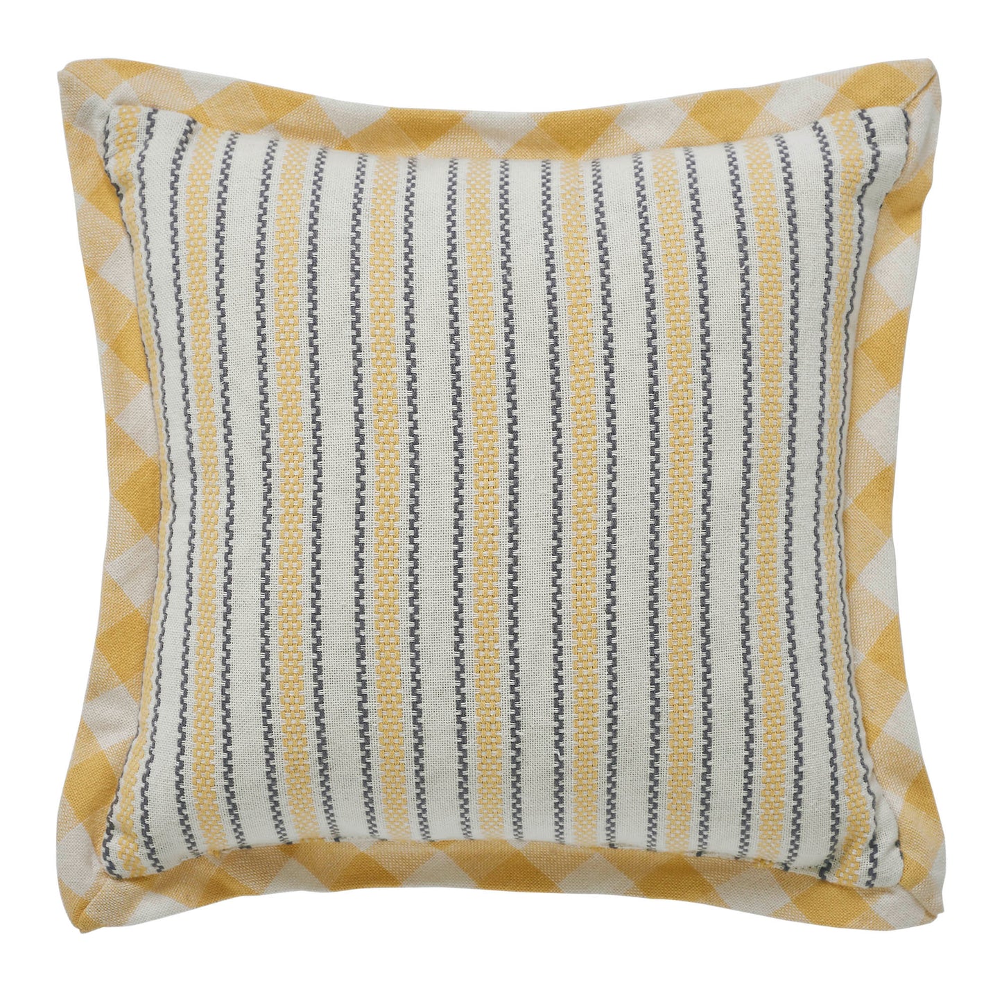 VHC "Me & My Honey" Bee Accent Pillow 9" x 9" | Farmhouse Gingham Throw Pillow