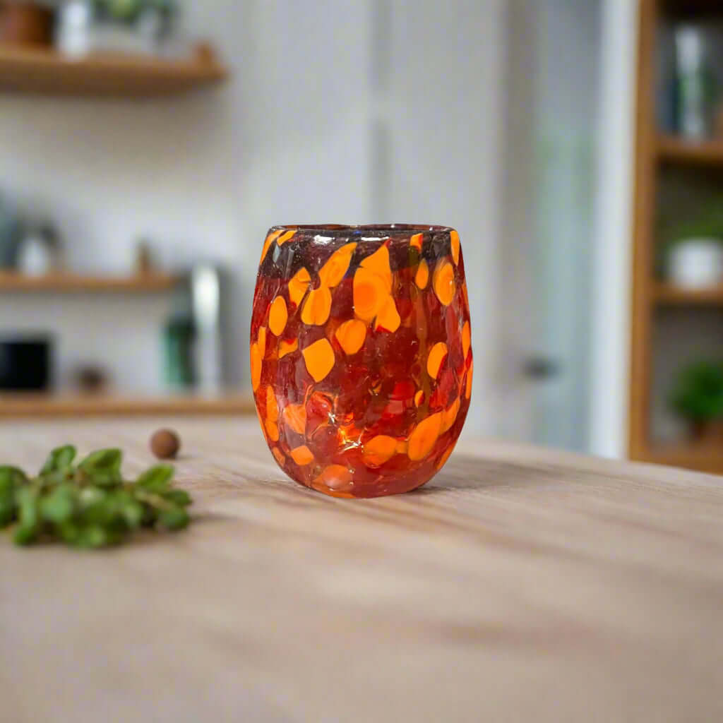 Mexican Artisan Shot Glass | Handmade Lava Design Ceramic