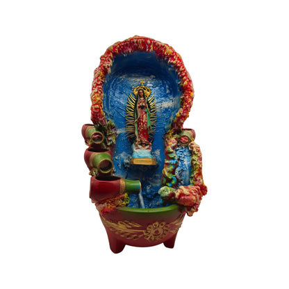 Mexican Outdoor Fountain | Painted Traditional Water Feature