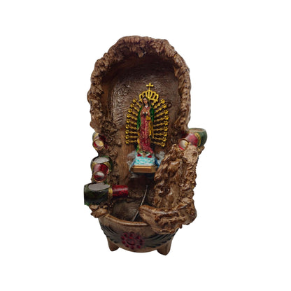 Mexican Outdoor Fountain | Painted Traditional Water Feature