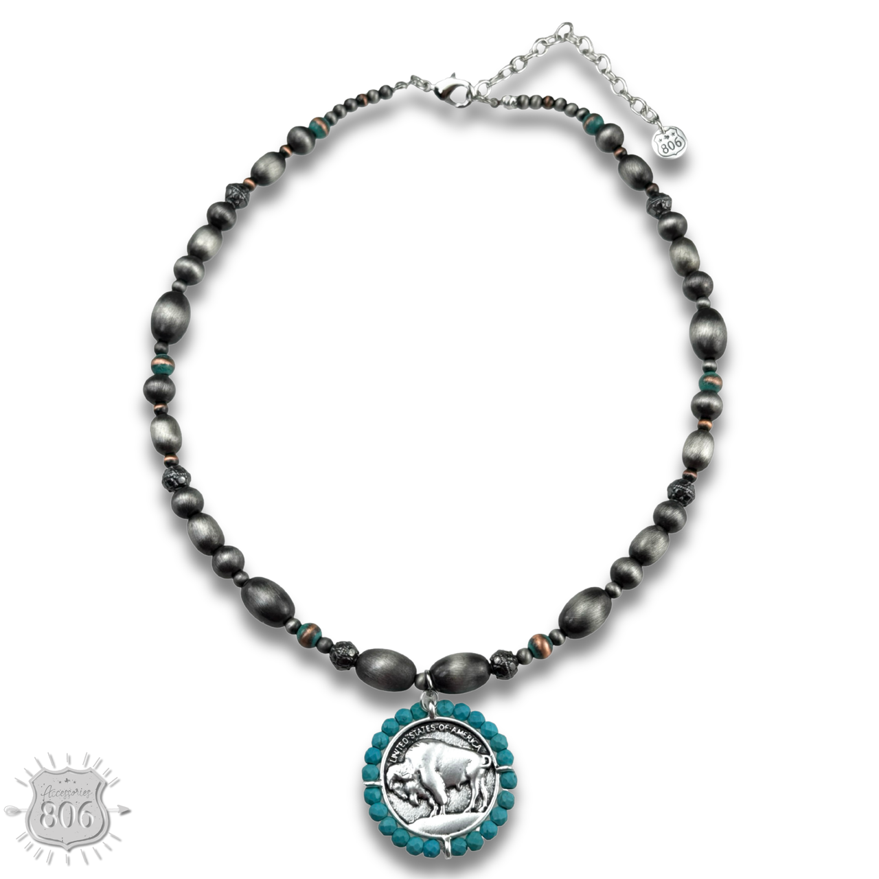 Buffalo coin necklace