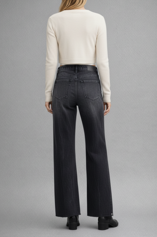 Elodie INSEAM TRANSFORM TUMMY CONTROL HIGH RISE A-LINE WIDE JEANS