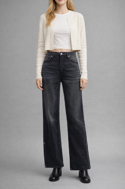 Elodie INSEAM TRANSFORM TUMMY CONTROL HIGH RISE A-LINE WIDE JEANS