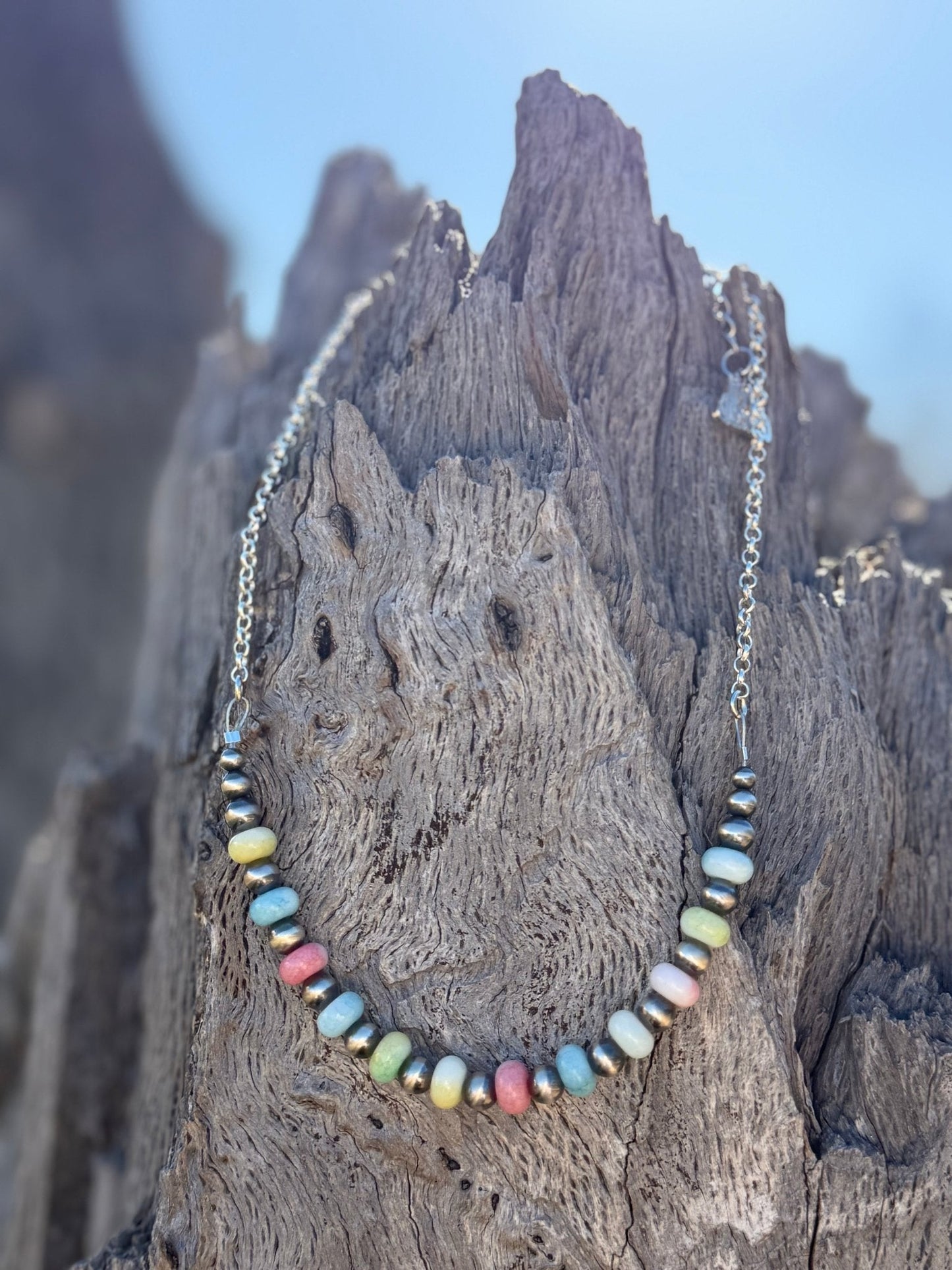 Spring Pastel Opal Necklace