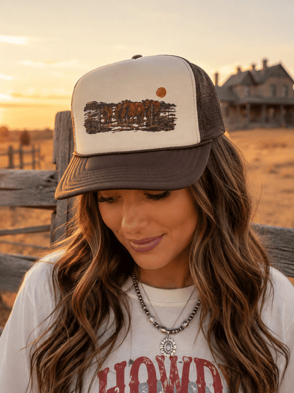 Pasture Red Cattle Trucker Hat
