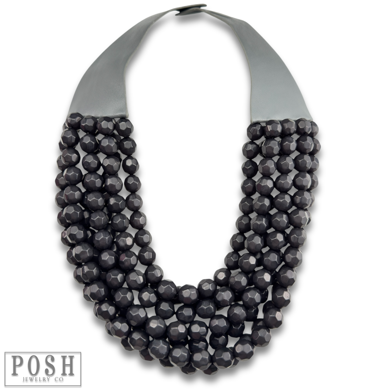 Multi-strand magnetic clasp necklace