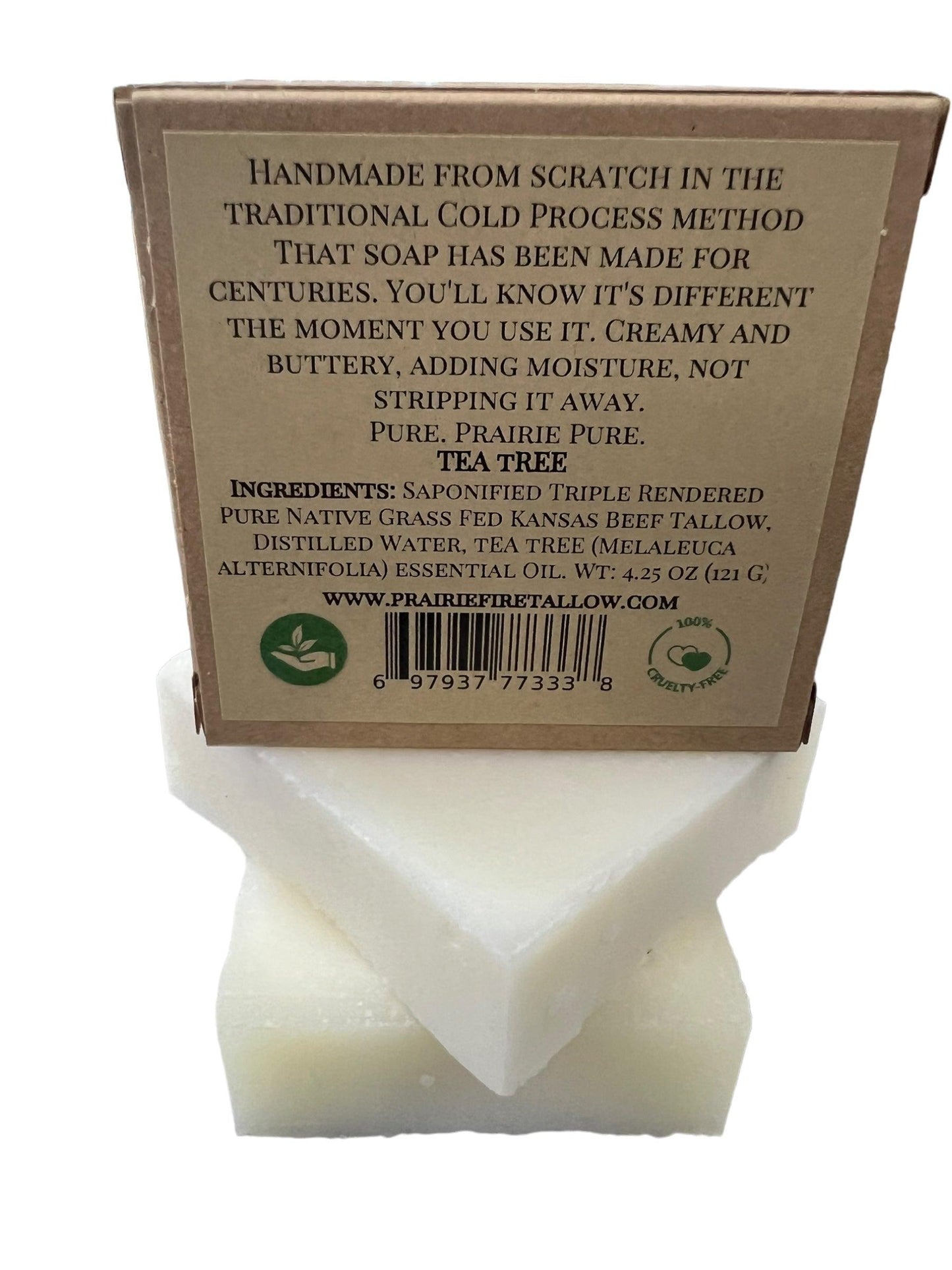 Grass Fed Beef Tallow Soap Bar (3 Pack) – Fragrance Free, Natural & Organic – Moisturizes & Soothes Face, Body & Hair – Handcrafted, Ideal for Sensitive & Dry Skin