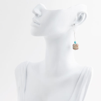 Purple Agate Chucky Sterling Silver Drop Earrings