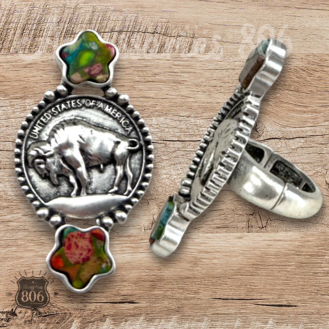 Buffalo nickel ring