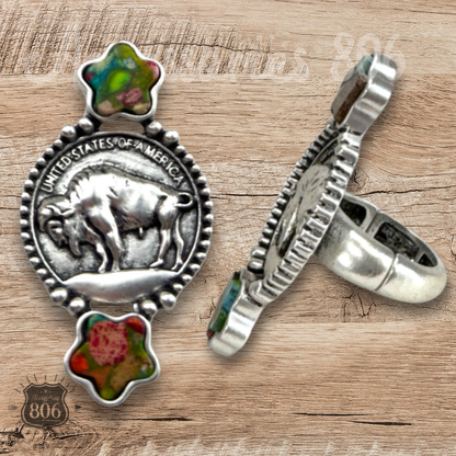 Buffalo nickel ring