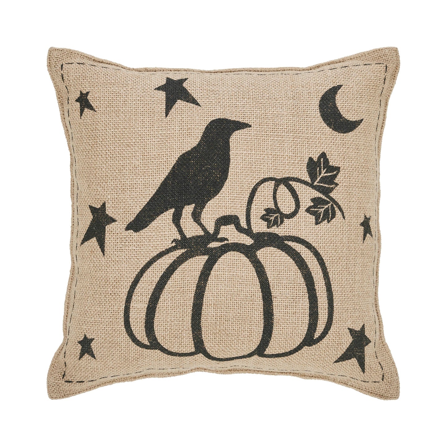 Raven & Pumpkin Gothic Fall Throw Pillow