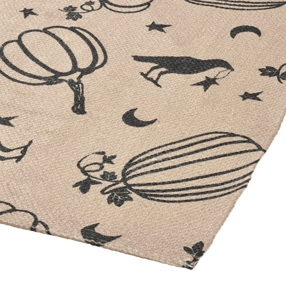 Raven & Pumpkin Gothic Fall Area Rug