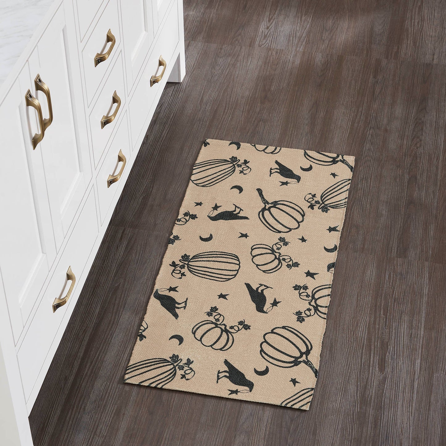 Raven & Pumpkin Gothic Fall Area Rug