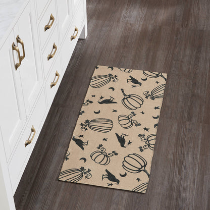 Raven & Pumpkin Gothic Fall Area Rug