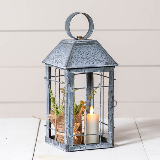 Farmhouse Lantern in Vintage Zinc Finish