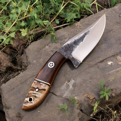 Handmade High-Carbon Steel Hunting Knife – 8" with Sheath