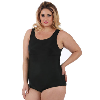 Instant Figure Curvy Plus Size Tank Brief Bodysuit WBS006C